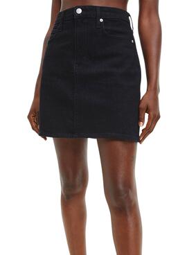 Falda Calvin Klein High Rise para Mujer Negra