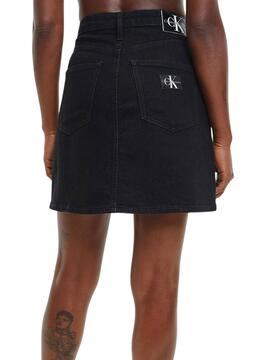 Falda Calvin Klein High Rise para Mujer Negra