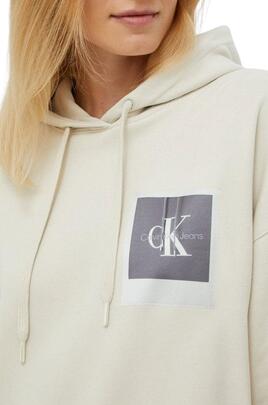 Sudadera Calvin Klein Vestido para Mujer Beige