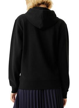 Sudadera Lacoste Loose Fit para Mujer Negra