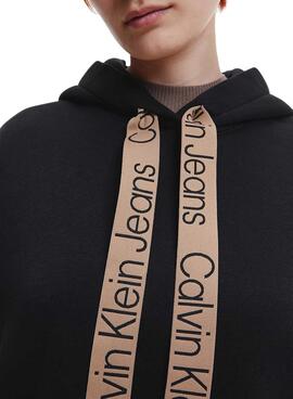 Sudadera Calvin Klein Oversized para Mujer Negra