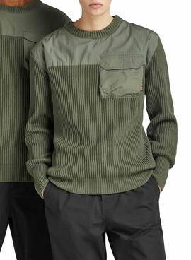 Jersey G-Star Army Knit para Hombre Verde