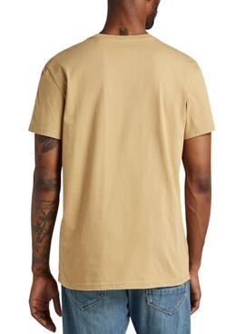 Camiseta G-Star Retro Shadow para Hombre Beige