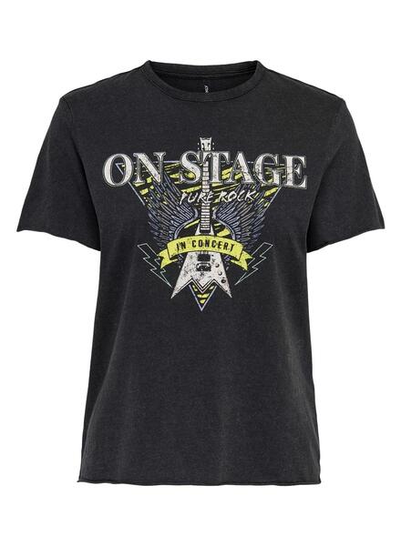 Camiseta Only Lucy On Stage para Mujer Negra