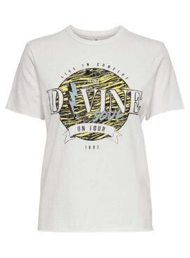 Camiseta Only Lucy Divine para Mujer Blanca