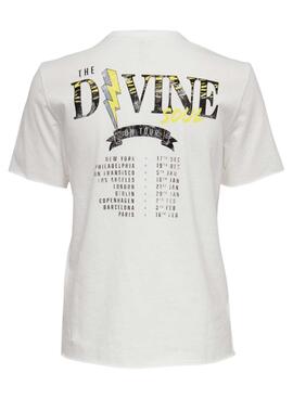Camiseta Only Lucy Divine para Mujer Blanca