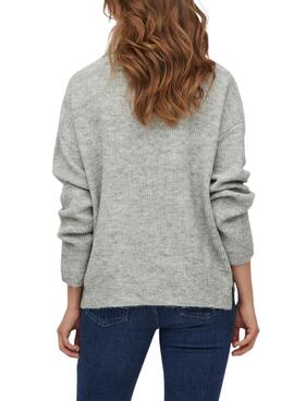 Jersey Vila Vicilia Cuello Tortuga para Mujer Gris