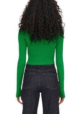 Jersey Only Liza Peek a Boo para Mujer Verde