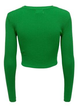 Jersey Only Liza Peek a Boo para Mujer Verde