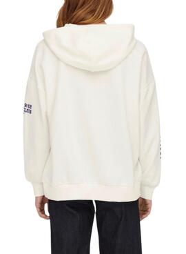 Sudadera Only Bloom Oversize para Mujer Blanca