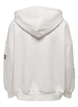 Sudadera Only Bloom Oversize para Mujer Blanca