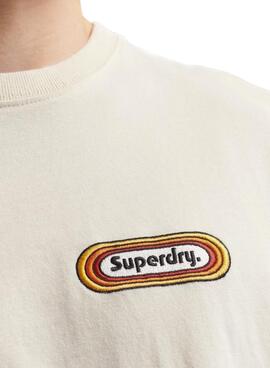 Camiseta Superdry Vintage Trade para Hombre Beige