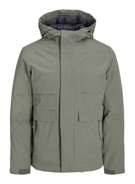 Chaqueta Jack And Jones Capucha para Hombre Verde