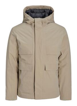 Chaqueta Jack And Jones Capucha para Hombre Verde