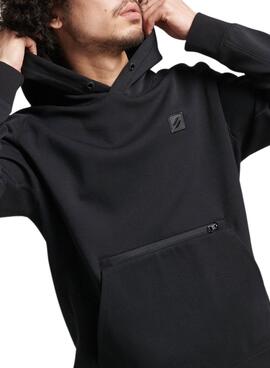 Sudadera Superdry Code Tech Capucha Hombre Negra