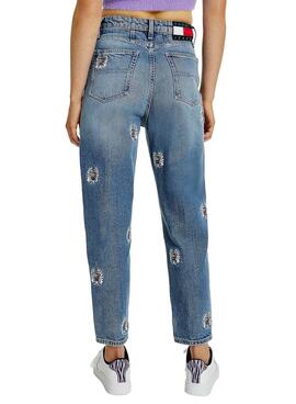 Pantalón Vaquero Tommy Jeans Mom Logos Para Mujer