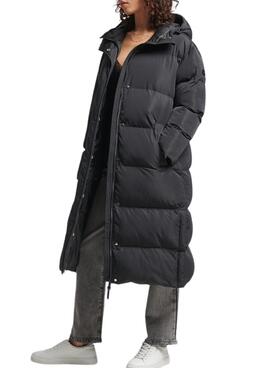 Abrigo Superdry Oversize para Mujer Negro