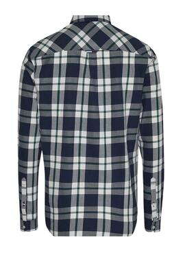 Camisa Tommy Jeans Cuadros Essential Hombre Marina