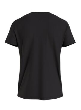 Camiseta Tommy Jeans Slim Essential Hombre Negra