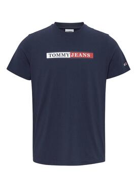 Camiseta Tommy Jeans Slim Essential Hombre Marina