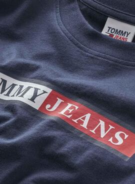 Camiseta Tommy Jeans Slim Essential Hombre Marina