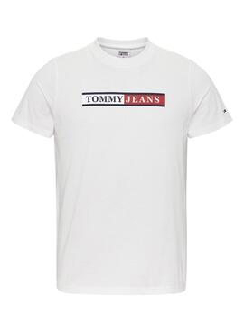 Camiseta Tommy Jeans Slim Essential Hombre Blanca