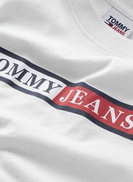 Camiseta Tommy Jeans Slim Essential Hombre Blanca