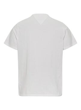 Camiseta Tommy Jeans Essential Logo Hombre Blanca