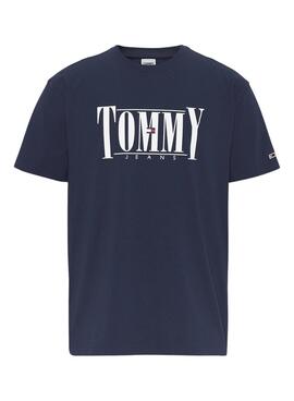 Camiseta Tommy Jeans Essential Serif Hombre Marina