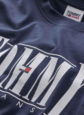 Camiseta Tommy Jeans Essential Serif Hombre Marina