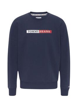 Sudadera Tommy Jeans Basic Graphic Hombre Marina