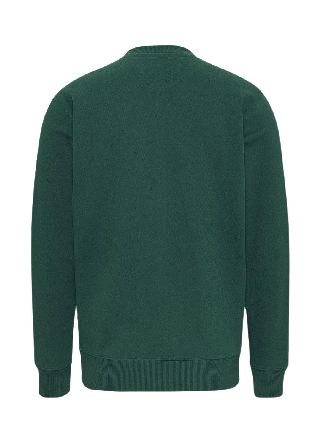 Sudadera Tommy Jeans Basic Graphic Hombre Verde