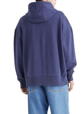 Sudadera Tommy Jeans Athletic Logo Hombre Marina