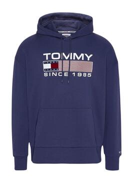 Sudadera Tommy Jeans Athletic Logo Hombre Marina