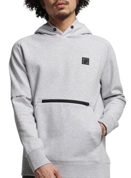 Sudadera Superdry Code Tech Capucha Hombre Gris