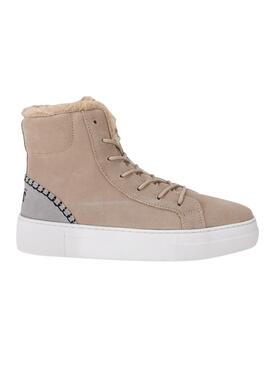 Botines Walk In Pitas Merapi para Mujer Beige