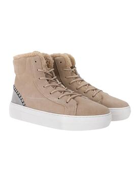 Botines Walk In Pitas Merapi para Mujer Beige