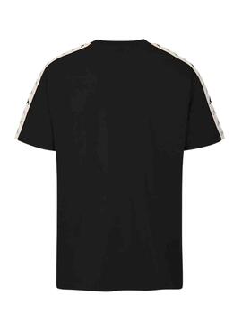 Camiseta Kappa Paulo Logo para Hombre Negro