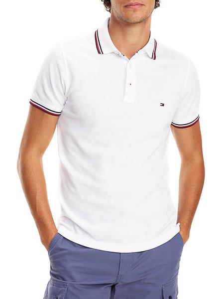 Polo Tommy Hilfiger Tipped Blanco Hombre