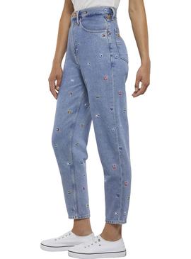 Pantalon Vaquero Tommy Jeans Embroidery Azul