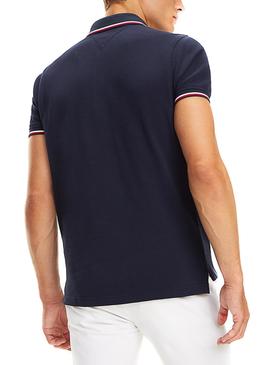 Polo Tommy Hilfiger Tipped Slim Marino Hombre