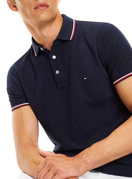 Polo Tommy Hilfiger Tipped Slim Marino Hombre