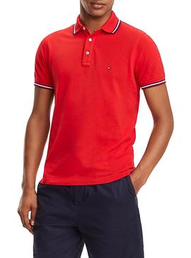 Polo Tommy Hilfiger Tipped Slim Rojo Hombre