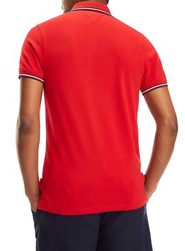 Polo Tommy Hilfiger Tipped Slim Rojo Hombre