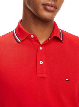 Polo Tommy Hilfiger Tipped Slim Rojo Hombre