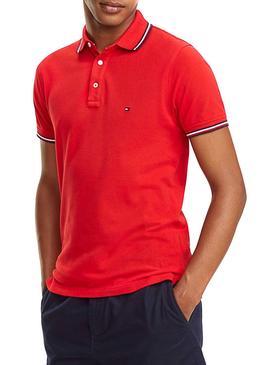 Polo Tommy Hilfiger Tipped Slim Rojo Hombre