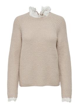 Jersey Only Cila Puntilla para Mujer Beige