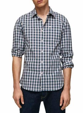 Camisa Pepe Jeans Ferguson Cuadros Hombre Marina