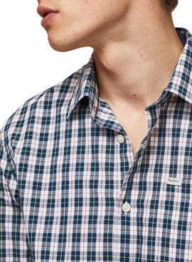 Camisa Pepe Jeans Ferguson Cuadros Hombre Marina