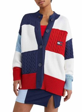 Chaqueta Tommy Jeans Oversize Colorblock Mujer